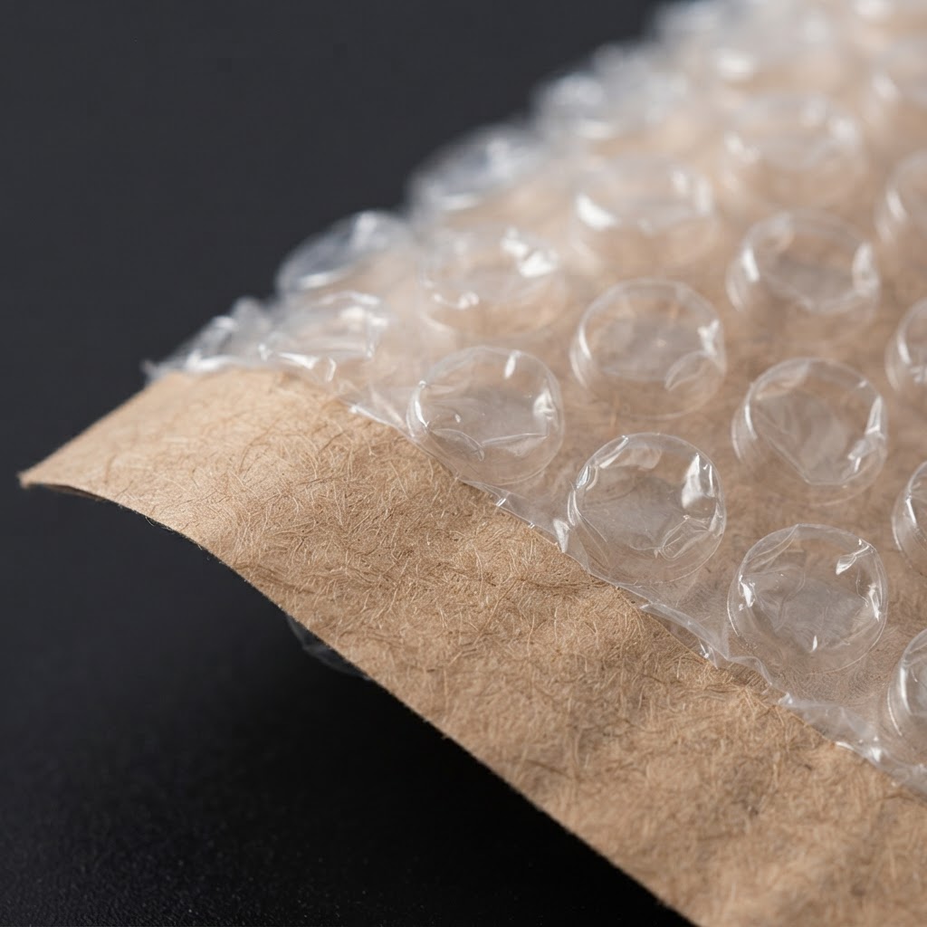 Plástico de burbuja con papel kraft 
